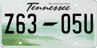TN license plate Z6305U