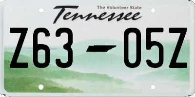 TN license plate Z6305Z