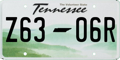 TN license plate Z6306R