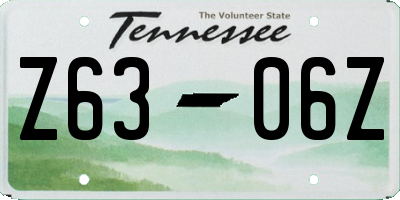 TN license plate Z6306Z