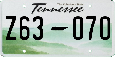 TN license plate Z6307O