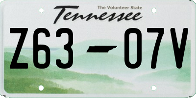 TN license plate Z6307V