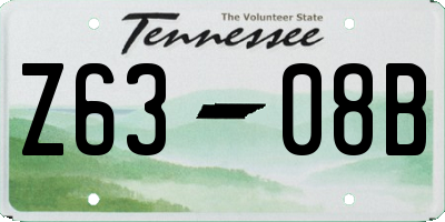 TN license plate Z6308B