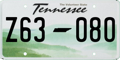 TN license plate Z6308O