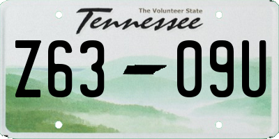 TN license plate Z6309U