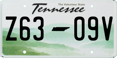 TN license plate Z6309V