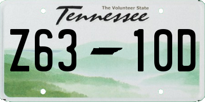 TN license plate Z6310D
