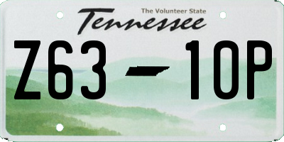 TN license plate Z6310P