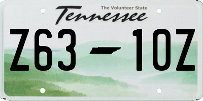 TN license plate Z6310Z