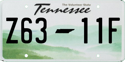 TN license plate Z6311F