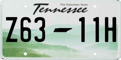 TN license plate Z6311H