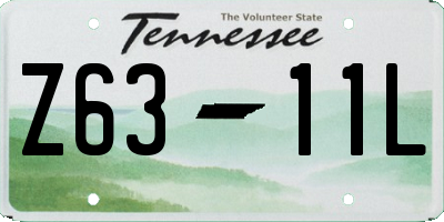 TN license plate Z6311L