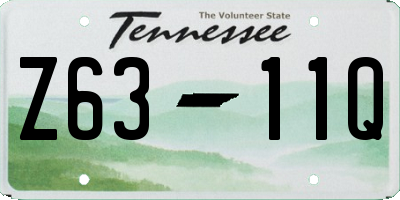 TN license plate Z6311Q