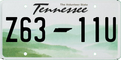 TN license plate Z6311U
