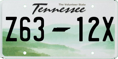 TN license plate Z6312X