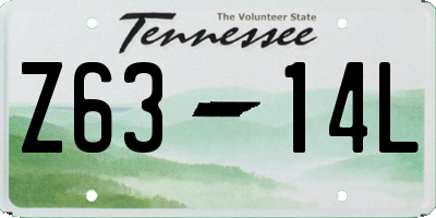 TN license plate Z6314L