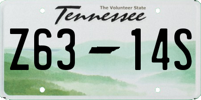 TN license plate Z6314S
