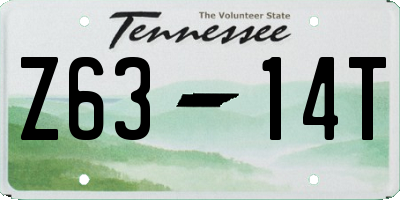 TN license plate Z6314T