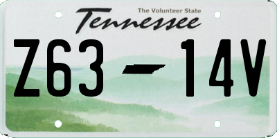TN license plate Z6314V