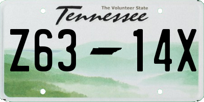 TN license plate Z6314X