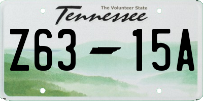 TN license plate Z6315A