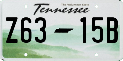 TN license plate Z6315B