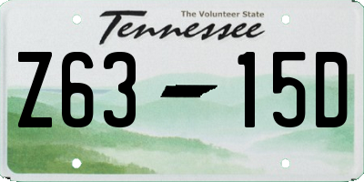 TN license plate Z6315D