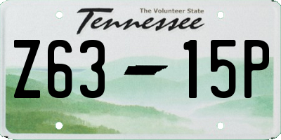 TN license plate Z6315P