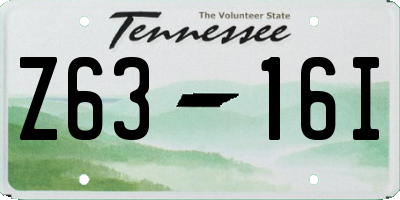 TN license plate Z6316I