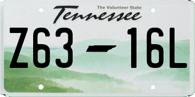 TN license plate Z6316L