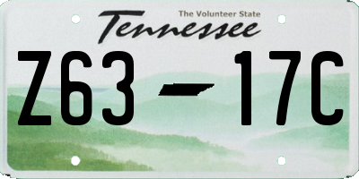 TN license plate Z6317C