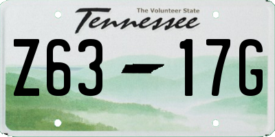 TN license plate Z6317G