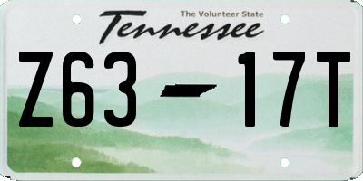 TN license plate Z6317T