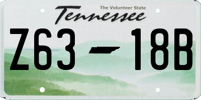 TN license plate Z6318B