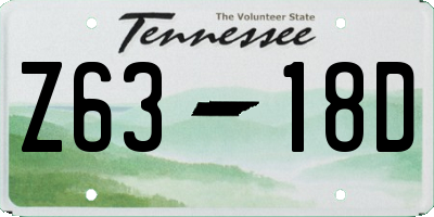 TN license plate Z6318D