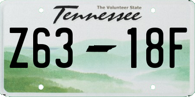 TN license plate Z6318F