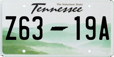 TN license plate Z6319A