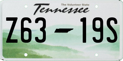 TN license plate Z6319S