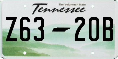 TN license plate Z6320B