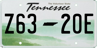 TN license plate Z6320E
