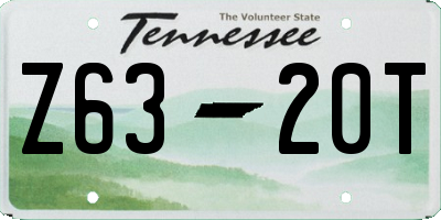 TN license plate Z6320T