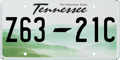 TN license plate Z6321C