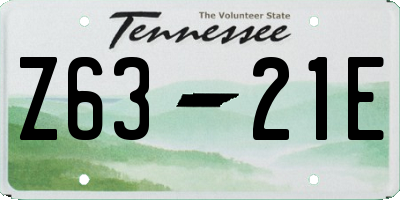 TN license plate Z6321E