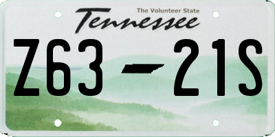 TN license plate Z6321S
