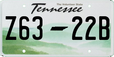 TN license plate Z6322B