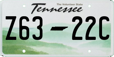 TN license plate Z6322C