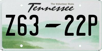 TN license plate Z6322P