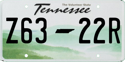 TN license plate Z6322R