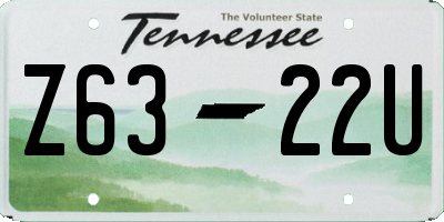 TN license plate Z6322U