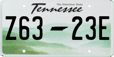 TN license plate Z6323E